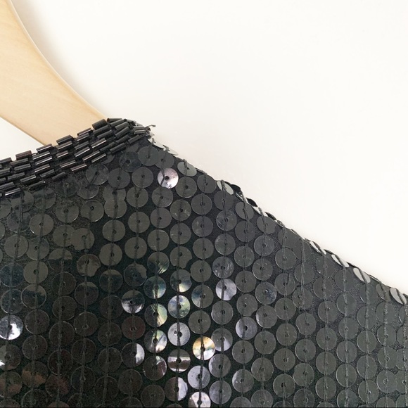 Vintage Silk Black Beaded Holiday Jacket Women’s Size Small - Picture 7 of 8